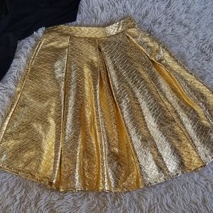 UNICORN LuLaRoe Gold Madison Skirt with Pockets